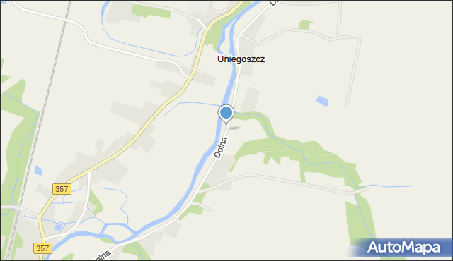 Uniegoszcz, Dolna, mapa Uniegoszcz