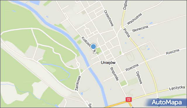 Uniejów, Dolna, mapa Uniejów