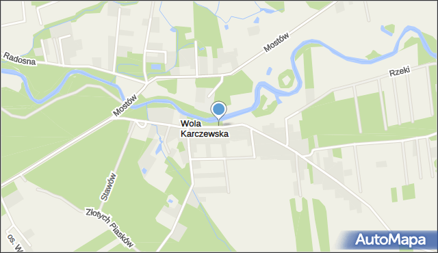 Wola Karczewska, Doliny Świdra, mapa Wola Karczewska