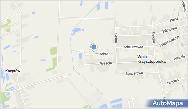 Wola Krzysztoporska, Dobra, mapa Wola Krzysztoporska