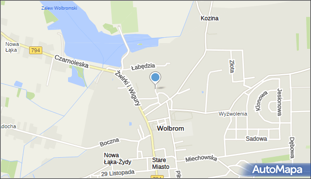 Wolbrom, Dojazdowa, mapa Wolbrom