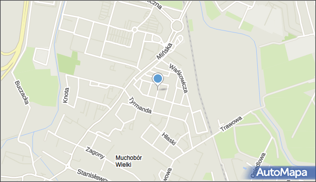 Wrocław, Dołęgi-Mostowicza Tadeusza, mapa Wrocławia