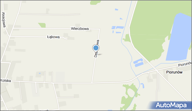 Wyszyna gmina Władysławów, Dojazdowa, mapa Wyszyna gmina Władysławów