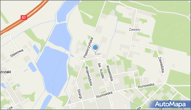Złotokłos, Dobrzańskiego-Hubala Henryka, mjr., mapa Złotokłos