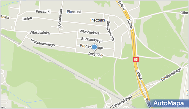 Białystok, Drzymały Wojciecha, mapa Białegostoku