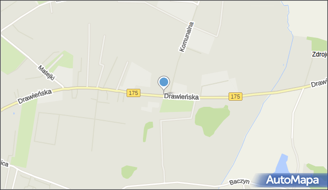 Choszczno, Drawieńska, mapa Choszczno