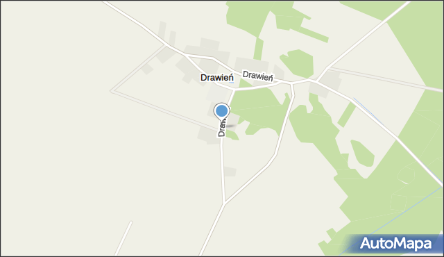 Drawień, Drawień, mapa Drawień