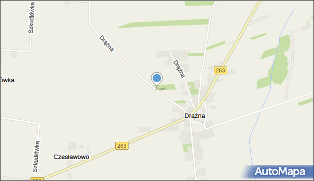 Drążna, Drążna, mapa Drążna