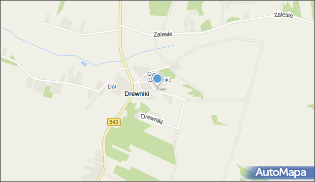 Drewniki gmina Skierbieszów, Drewniki, mapa Drewniki gmina Skierbieszów