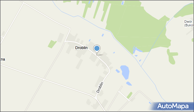 Droblin gmina Leśna Podlaska, Droblin, mapa Droblin gmina Leśna Podlaska