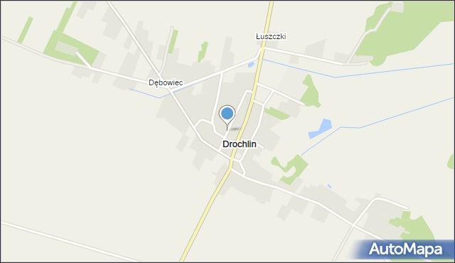 Drochlin gmina Lelów, Drochlin, mapa Drochlin gmina Lelów