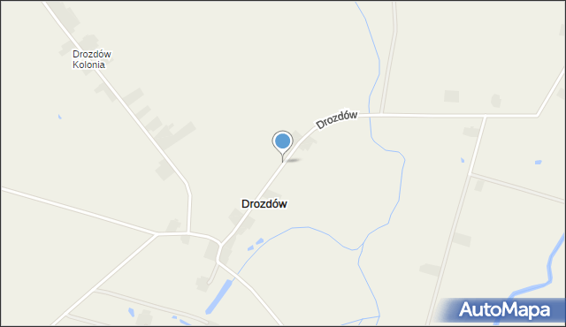 Drozdów gmina Świnice Warckie, Drozdów, mapa Drozdów gmina Świnice Warckie