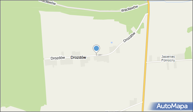 Drozdów gmina Zwoleń, Drozdów, mapa Drozdów gmina Zwoleń