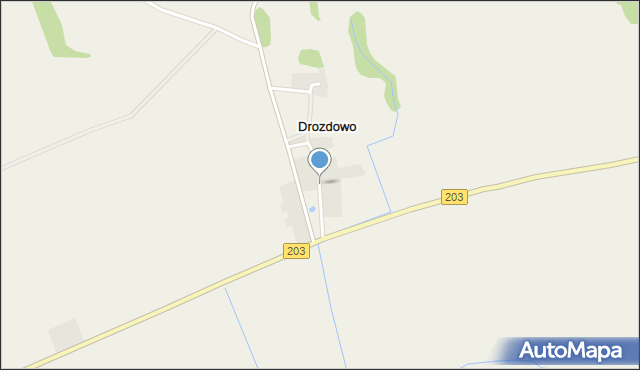 Drozdowo gmina Darłowo, Drozdowo, mapa Drozdowo gmina Darłowo