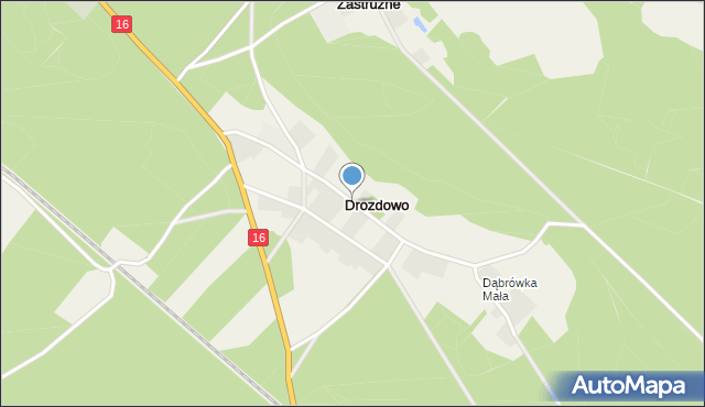 Drozdowo gmina Orzysz, Drozdowo, mapa Drozdowo gmina Orzysz