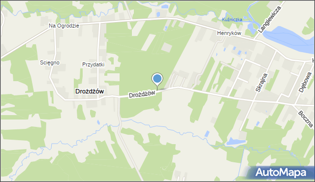 Drożdżów, Drożdżów, mapa Drożdżów