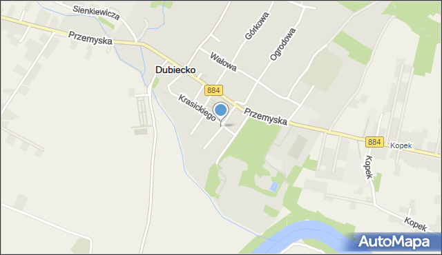 Dubiecko, Drzewińskiego Pawła, mapa Dubiecko