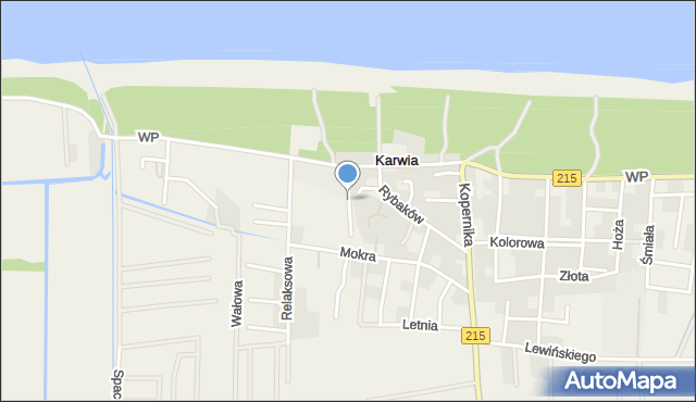 Karwia, Drzewiarzy, mapa Karwia