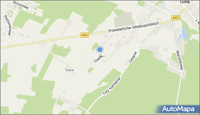 Kobyla Góra powiat ostrzeszowski, Droga Wincentego Rudy, ks., mapa Kobyla Góra powiat ostrzeszowski
