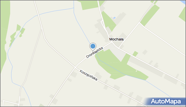 Mochała, Droniowicka, mapa Mochała