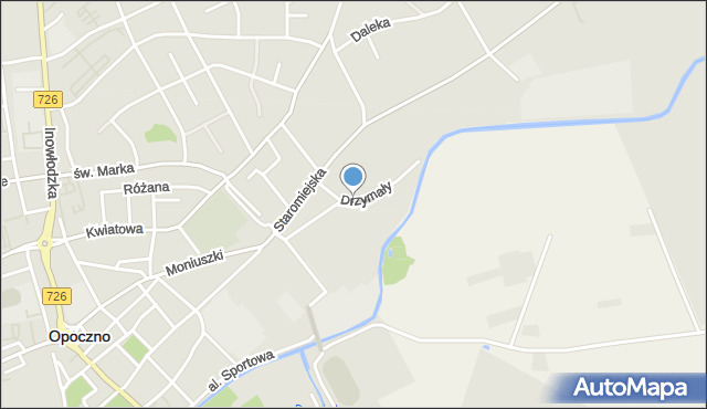 Opoczno, Drzymały, mapa Opoczno