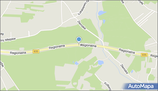 Rybnik, Droga Regionalna, mapa Rybnika