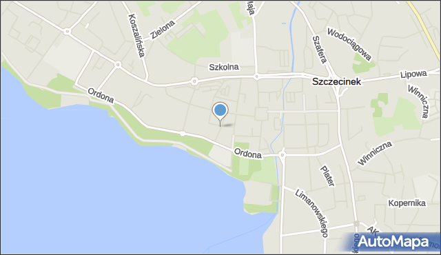 Szczecinek, Drzymały, mapa Szczecinek