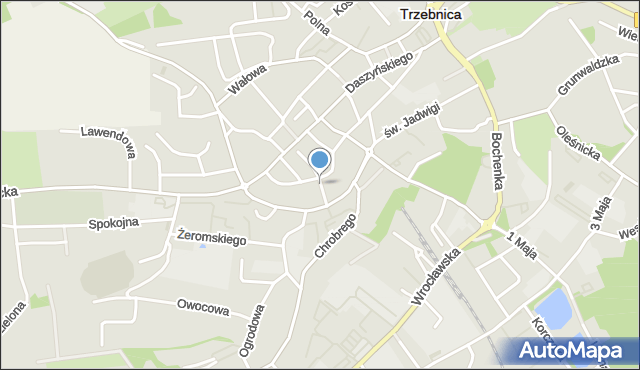 Trzebnica, Drzymały Wojciecha, mapa Trzebnica