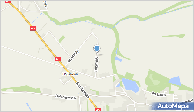 Tworków, Drzymały, mapa Tworków