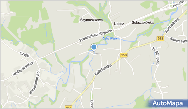 Zakopane, Droga na Szymaszkową, mapa Zakopanego