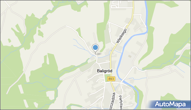 Baligród, Duplaka Jana, mapa Baligród