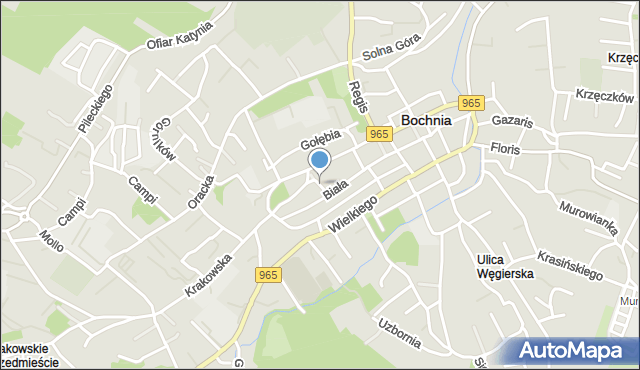 Bochnia, Dubaniowskiego Jana, kpt., mapa Bochni