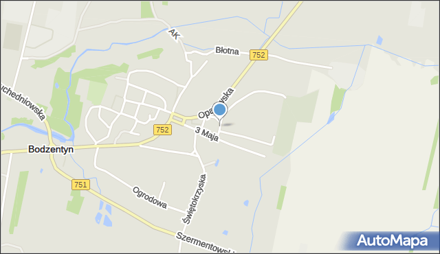 Bodzentyn, Ducha Świętego, mapa Bodzentyn