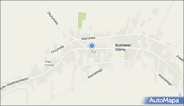 Bukówiec Górny, Dudziarska, mapa Bukówiec Górny