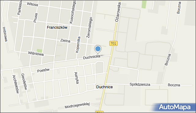 Duchnice, Duchnicka, mapa Duchnice