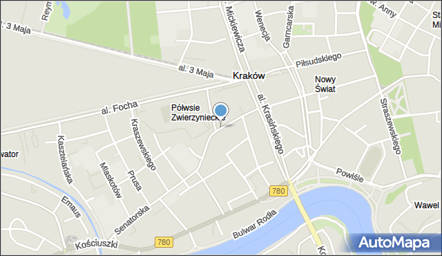 Kraków, Dunin-Wąsowicza Zbigniewa, rtm., mapa Krakowa