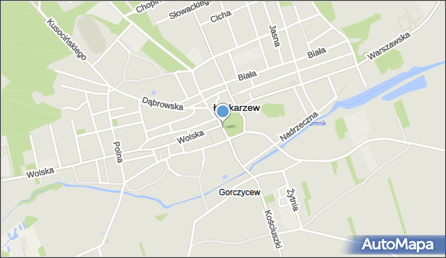 Łaskarzew, Duży Rynek Piłsudskiego Józefa, marsz., mapa Łaskarzew