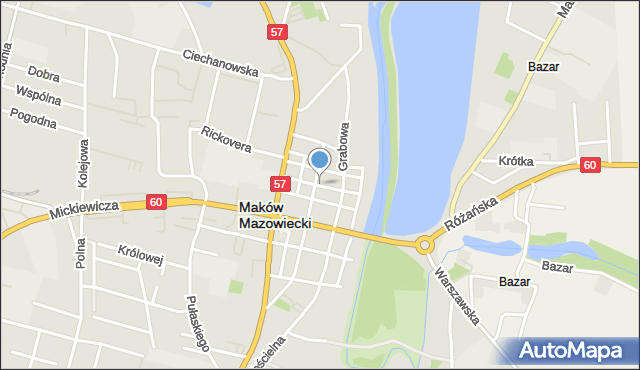 Maków Mazowiecki, Dunaj, mapa Maków Mazowiecki