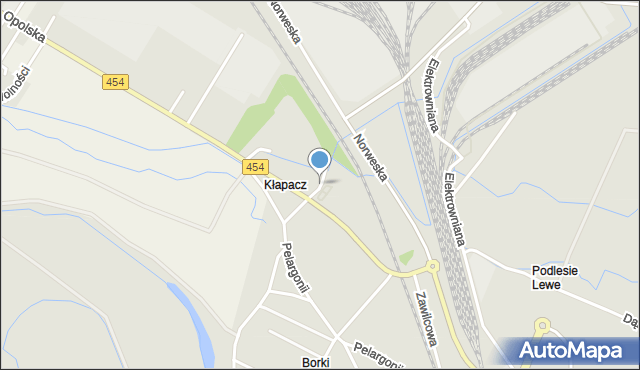 Opole, Duńska, mapa Opola