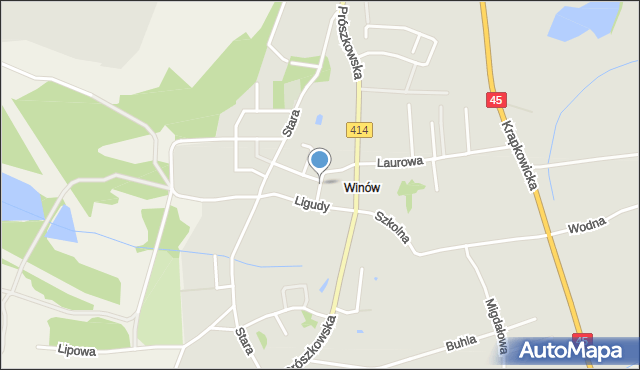 Opole, Duszy Franciszka, ks., mapa Opola