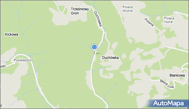 Piwniczna-Zdrój, Duchówka, mapa Piwniczna-Zdrój