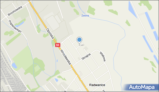 Radwanice gmina Siechnice, Dunikowskiego Ksawerego, mapa Radwanice gmina Siechnice