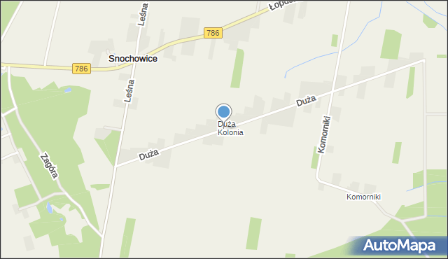 Snochowice, Duża, mapa Snochowice