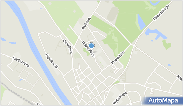 Śrem, Dutkiewicza Józefa, mapa Śrem