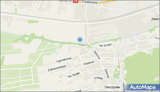 Tenczynek, Dulowska, mapa Tenczynek