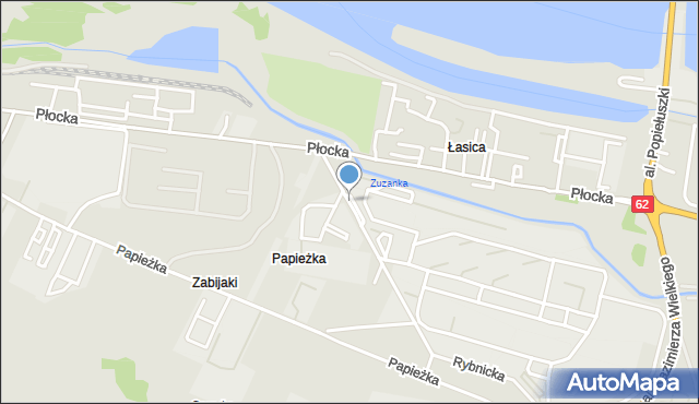 Włocławek, Duninowska, mapa Włocławka