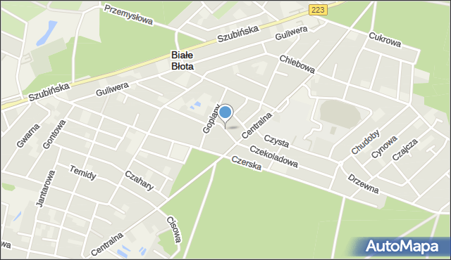 Białe Błota powiat bydgoski, Dworska, mapa Białe Błota powiat bydgoski