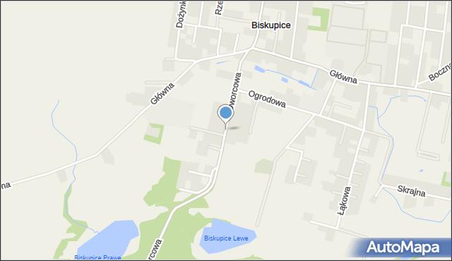 Biskupice gmina Pobiedziska, Dworcowa, mapa Biskupice gmina Pobiedziska