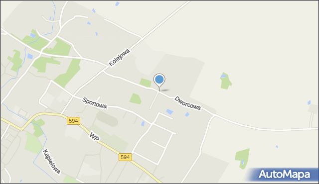 Bisztynek, Dworcowa, mapa Bisztynek