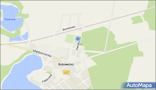 Bobowicko, Dworcowa, mapa Bobowicko